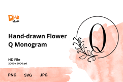 Hand-drawn Flower Monogram Product Image 1