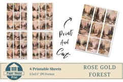 Whimsical Forest Digital Paper, Rose Gold Forest scrapbook Product Image 8