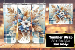 BEAUTY 20oz Tumbler PNG Wrap , Autumn Flower Product Image 1