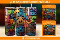 Children Toys Tumbler Wrap Designs, Sublimation Wrap Product Image 1