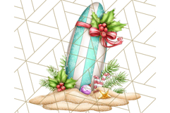 Christmas Penguins The Beach Clipart PNG, Tropical Holiday Product Image 5