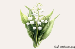 Watercolor Spring Flowers Clipart PNG Product Image 1