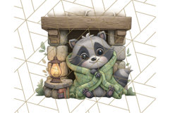 Cozy Cabin Critters Clipart PNG, Fall Animal Png Product Image 5
