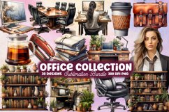Office Sublimation Clipart Bundle Product Image 1