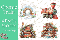 Gnome Train Clipart Holiday Express Clip Art Christmas Product Image 1