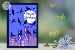 Happy Birthday 3D Card, Papercut SVG Templates Product Image 2