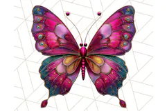 Metallic Butterfly Clipart PNG Clipart, Vibrant Butterfly Product Image 5