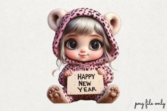 Pink leopard girl for Happy Clipart PNG Product Image 1