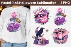 Pastel Pink Halloween Sublimation PNG Product Image 1