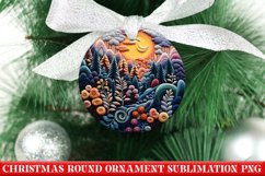 Christmas Round Ornament PNG | Santa | Sublimation | PNG Product Image 1