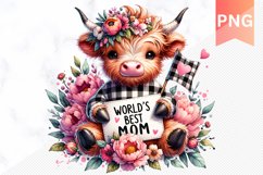 World's best mom Sublimation - Mother's Day Clipart PNG Desi Product Image 1