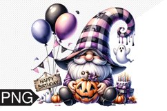Halloween Gnome Sublimation, Birthday Gnome Clipart PNG Product Image 1
