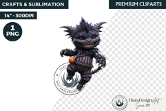 Halloween Little Monster Clipart Png, Spooky Cute Fantasy Product Image 1