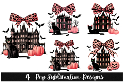 4 Halloween Witch House Clipart PNG | Spooky Season Png Product Image 1