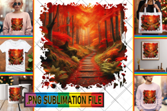 Cheerful TOTE BAG Sublimation Art, Autumn Product Image 1