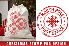Christmas Stamp Clipart, Christmas Retro sublimation PNG Product Image 1