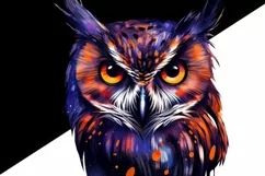 Purple Owl PNG Sublimation Instant Download Product Image 4