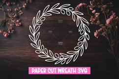 30 Paper cut floral wreath SVG for paper cutting Product Image 15