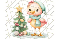 Muted Cute Safari Christmas Animal PNG Clipart, Holiday Png Product Image 5