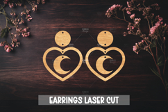 Celestial Style Laser Cut Earrings SVG File Product Image 1