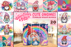 Valentine’s Day Cute Gnomes Tumbler Wrap PNG Big Bundle Product Image 1