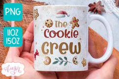 Christmas Cookies mug wrap PNG, Santa's cookie tester mug Product Image 1