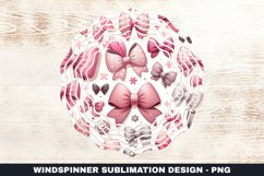 Bow Wind Spinner Sublimation Design Product Image 1