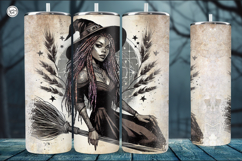 4 Witch Seamless Tumbler Sublimation, 20 oz Tumbler Wrap Product Image 4