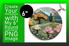 Scenic 3D Summer Landscape Wrap for Round Design Product Image 1