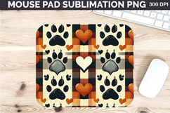 Watercolor Paws Mouse Pad Sublimation - Valentines PNG Desig Product Image 1