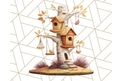 Autumn Treehouse &amp; Woodland Cabin PNG Clipart Product Image 5