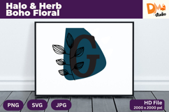 Halo &amp; Herb Boho Floral Monogram Product Image 1