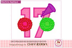 Cheerleader Numbers applique machine embroidery bunles 2266 Product Image 3