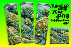 Scenic 3D Summer Landscape Wrap for Tumblers Product Image 1