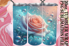 Bright Nights 20oz tumbler wrap, 3D Flower Product Image 1