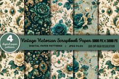 Victorian Scrapbook Paper JPG Product Image 1