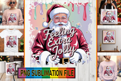 Playful PNG Art for TSHIRTS, Funny Santa Product Image 1