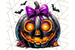 Pumpkin Party Halloween Clipart PNG, Cute Spooky Elements Product Image 5