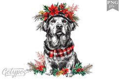 Christmas Dog Clipart Design - High Quality 300 Dpi Product Image 1