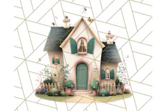 Whimsical Cottagecore Cottage PNG Clipart, Fairy House Png Product Image 5