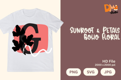 Sunroot &amp; Petals Boho Floral Monogram Product Image 1