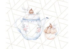 Pastel Blue Fairy Garden Clipart, Enchanted Cottagecore Png Product Image 5