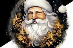 Christmas PNG Designs - Santa Claus Face Sublimation Designs Product Image 7