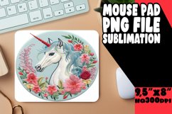 Vibrant Unicorn Embroidery Mouse Mat Product Image 1