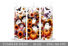 Cute Ghost Tumbler Sublimation. Cute Ghost Sublimation Product Image 1
