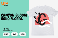 Canyon Bloom Boho Floral Monogram Product Image 1