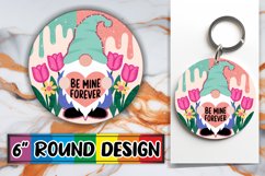 Luminous Car Coaster Round Sublimation PNG, Valentines Product Image 1