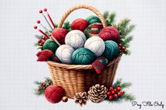 Christmas Baskets Clipart PNG Product Image 1