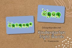 Caterpillar Kindergarten Sight Words Educational Flashcards Product Image 2