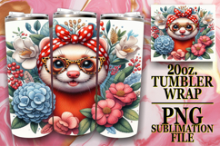 Cozy afternoons 20oz tumbler wrap, Cute Animals Product Image 1